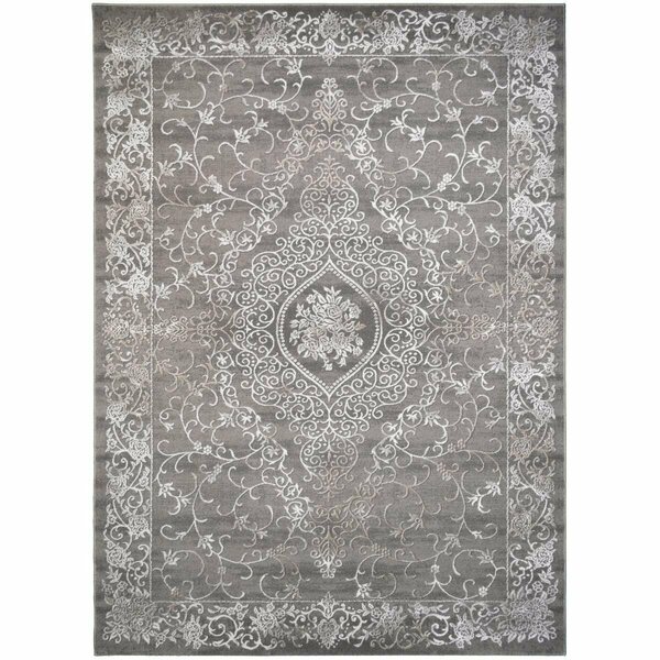 Mayberry Rug 5 ft. 3 in. x 7 ft. 3 in. Everest Athena Area Rug, Gray EV8896 5X8